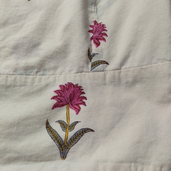 Twill Dor by GULAB CHAND Floral Print Crop Size Small Made In India - Picture 6 of 10